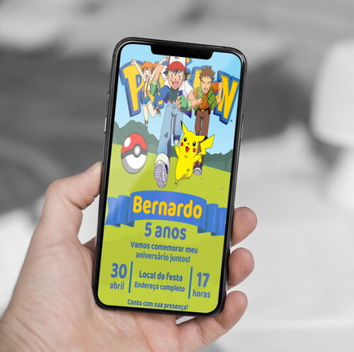 Convite Digital Pokemon