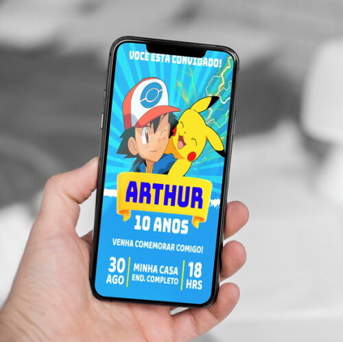 Convite Digital Pokemon