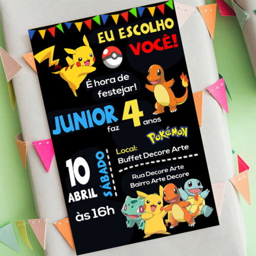 Convite Digital Pokemon