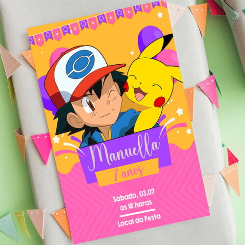 Convite Digital Pokemon