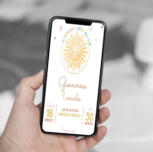 Convite Digital Primeira Volta ao Sol
