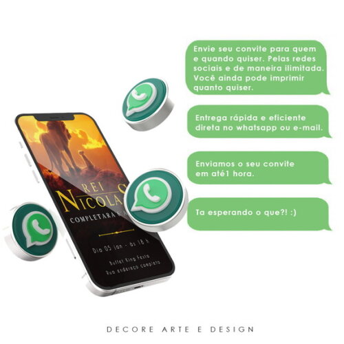 Convite Digital Rei Leão