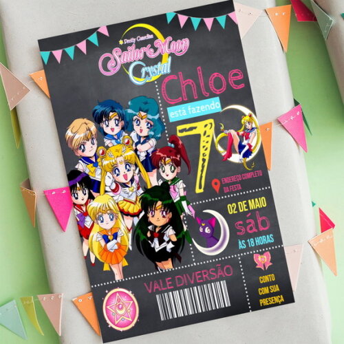 Convite Digital Sailor Moon