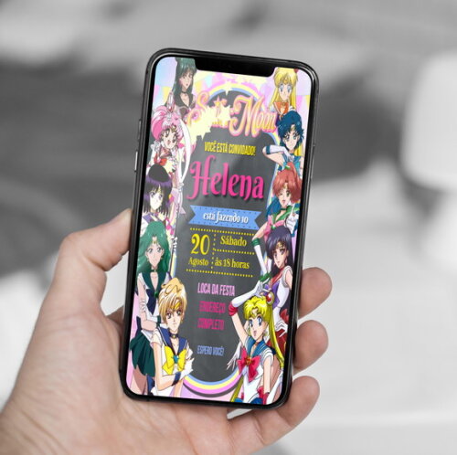 Convite Digital Sailor Moon