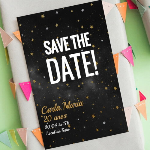 Convite Digital Save The Date - Salve a Data Galaxia