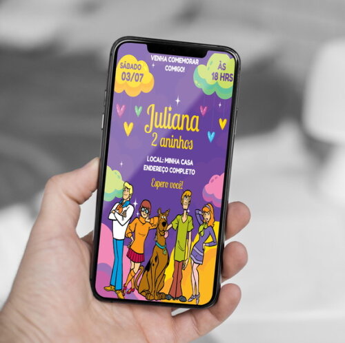 Convite Digital Scooby Doo