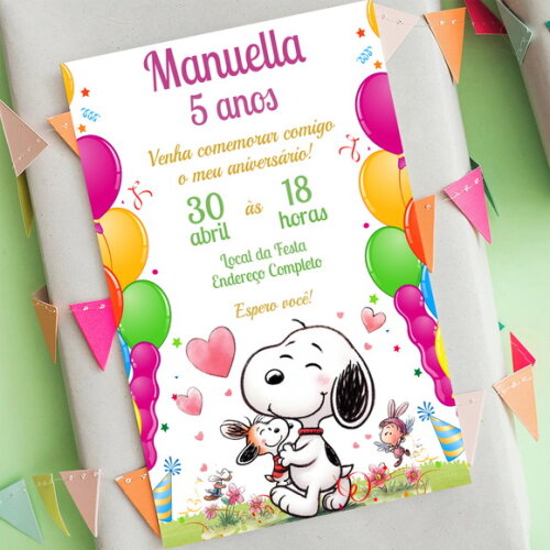 Convite Digital Snoopy