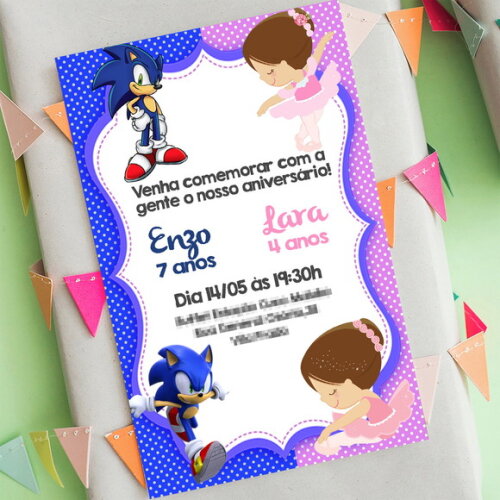 Convite Digital Tema Duplo Personalizado Escolha os Temas