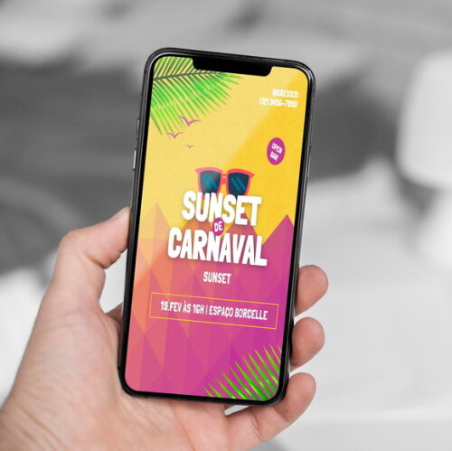 Convite Digital Tardezinha Sunset Carnaval