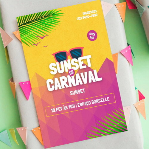 Convite Digital Tardezinha Sunset Carnaval