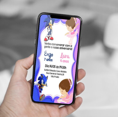 Convite Digital Tema Duplo Personalizado Escolha os Temas