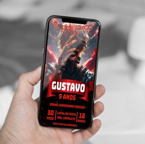 Convite Digital Tokyo Ghoul