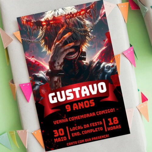 Convite Digital Tokyo Ghoul