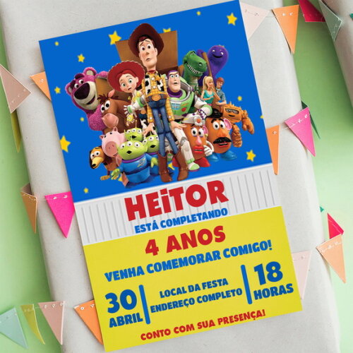 Convite Digital Toy Story