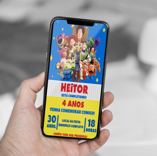 Convite Digital Toy Story