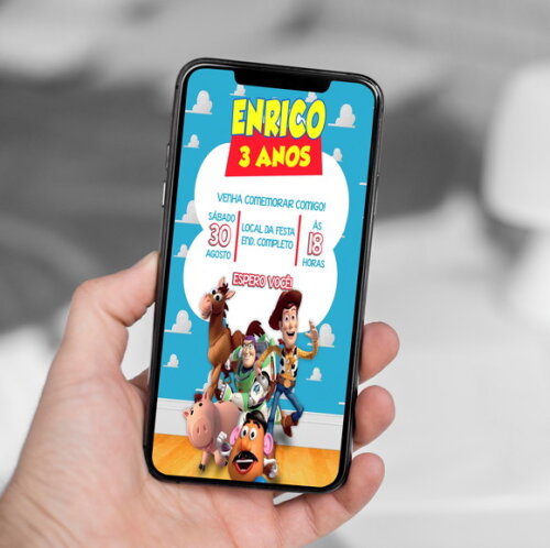 Convite Digital Toy Story