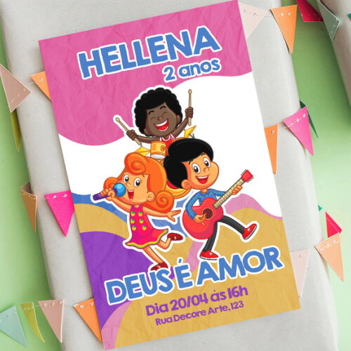 Convite Digital Três Palavrinhas