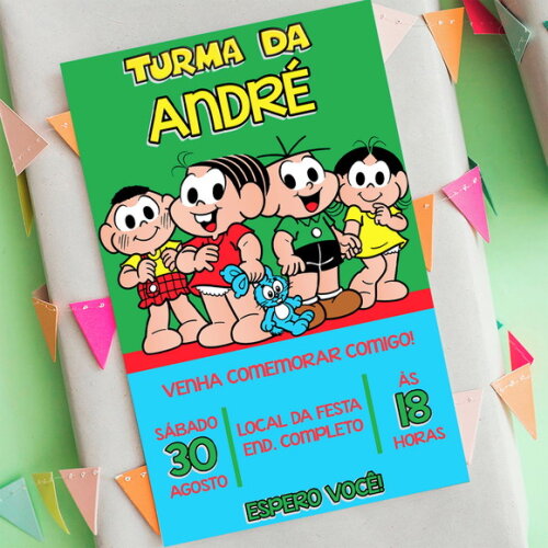Convite Digital Turma da Monica Verde