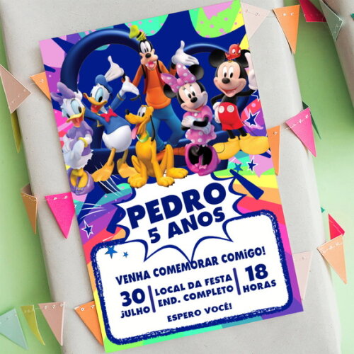 Convite Digital Turma do Mickey