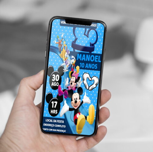 Convite Digital Turma do Mickey