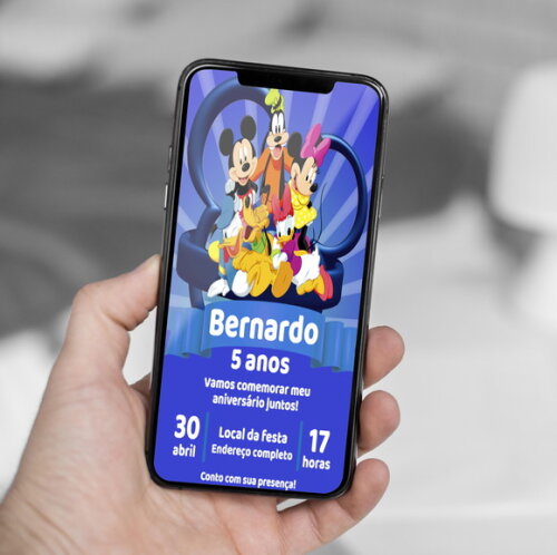 Convite Digital Turma do Mickey
