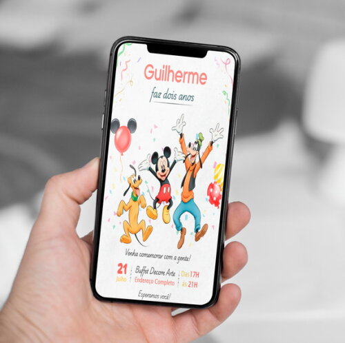Convite Digital Turma do Mickey Digital