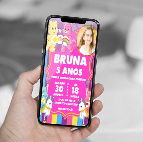 Convite Digital Ursinhos Carinhosos