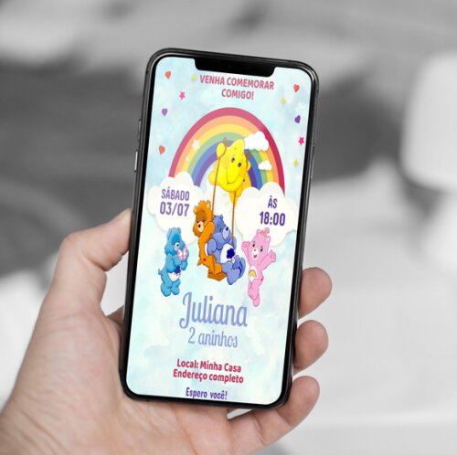 Convite Digital Ursinhos Carinhosos