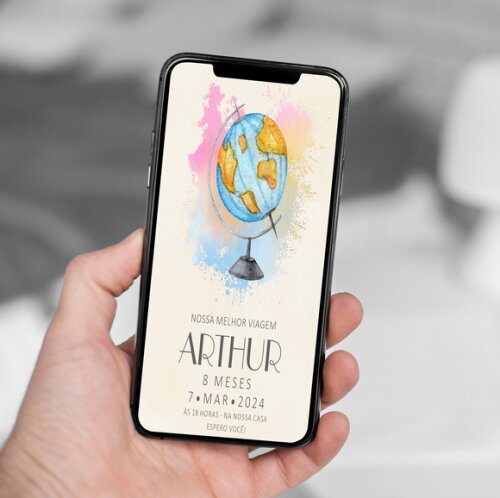 Convite Digital Volta ao Mundo Viagem