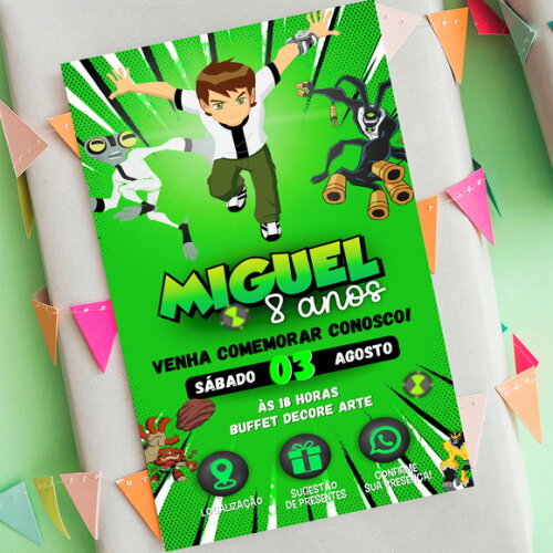 Convite Interativo Ben 10