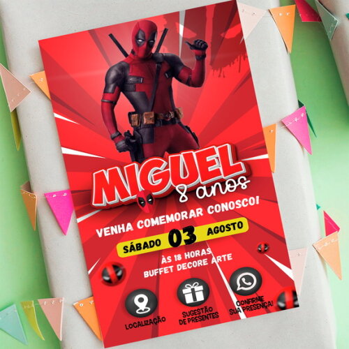 Convite Interativo Dead Pool