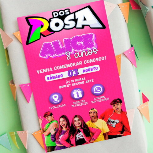 Convite Interativo dos Rosa Emilly Vick