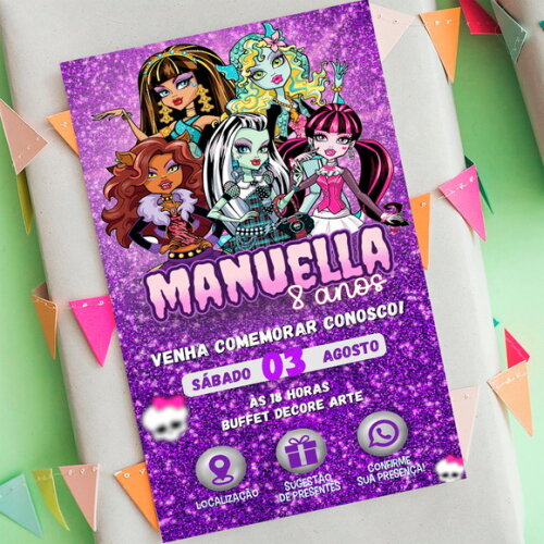 Convite Interativo Monster High Digital