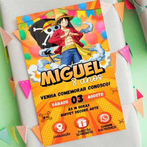 Convite Interativo One Piece