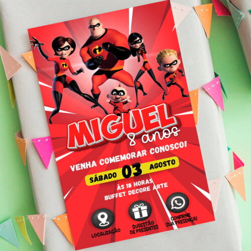 Convite Interativo os Incriveis