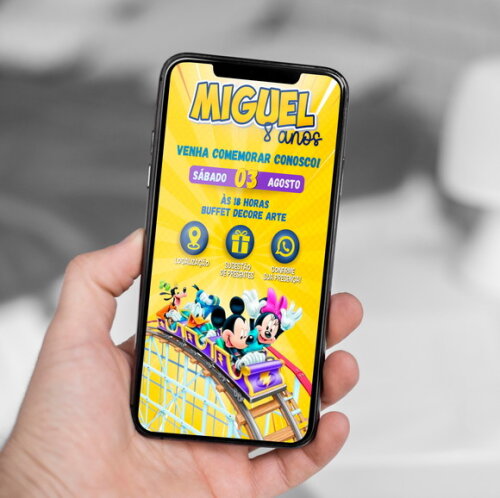 Convite Interativo Turma do Mickey