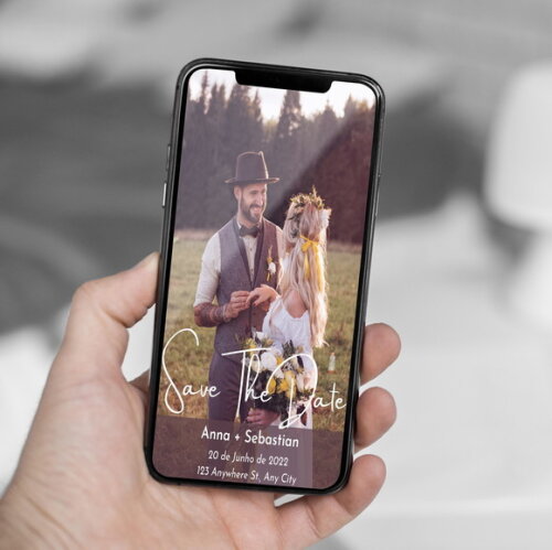 Salve a Data - Save The Date Casamento com Foto