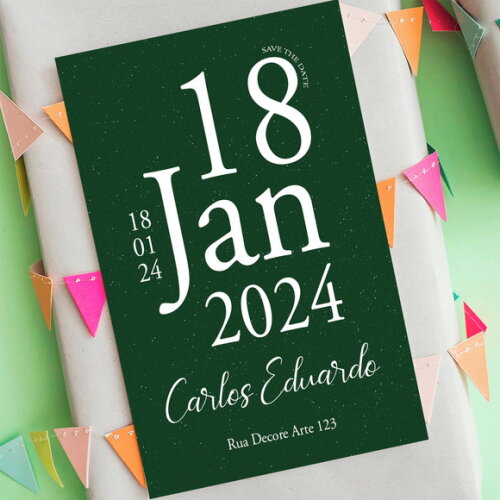 Salve a Data - Save The Date Glitter Várias Cores