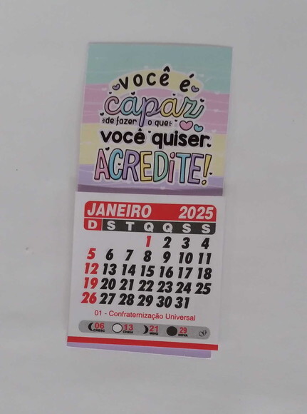 Calendário Ímã de Geladeira