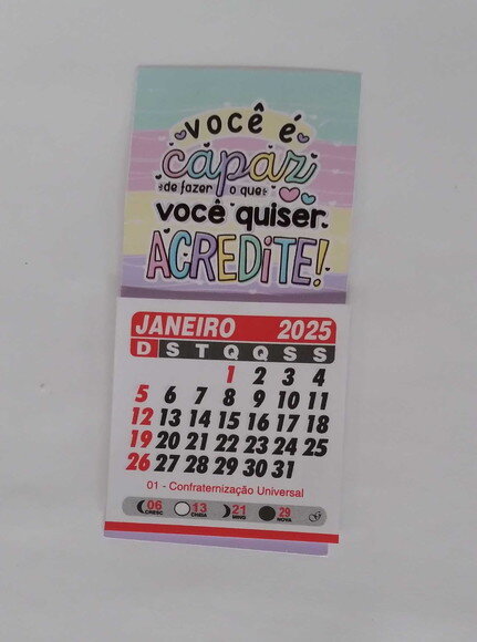 Calendário Ímã de Geladeira