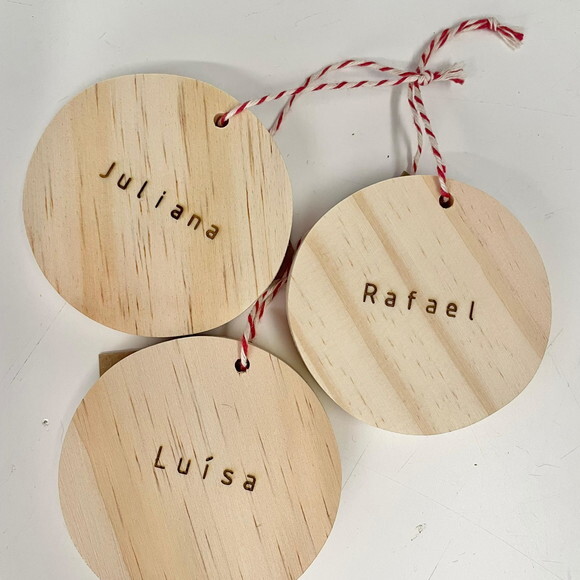 Bola Enfeite de Natal Pinus Personalizada