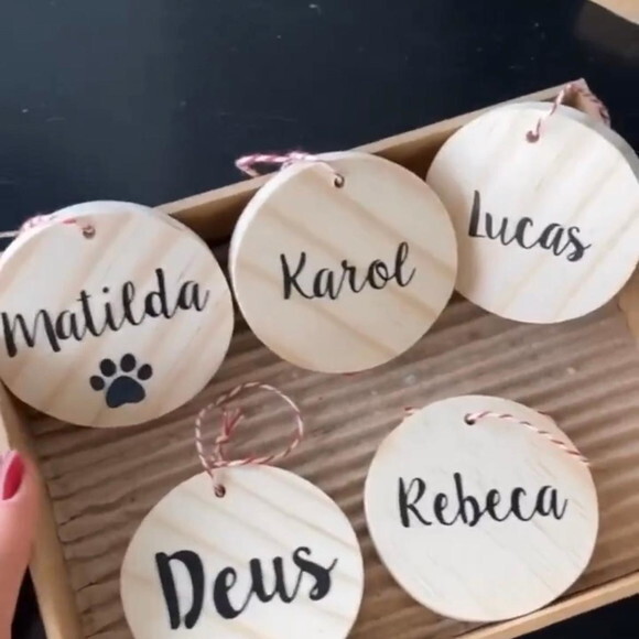 Bola Enfeite de Natal Pinus Personalizada