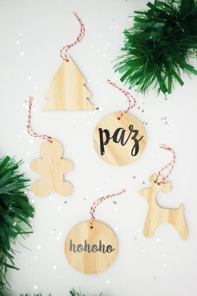 Bolinha de Natal em Madeira para Presente Brinde de Empresa