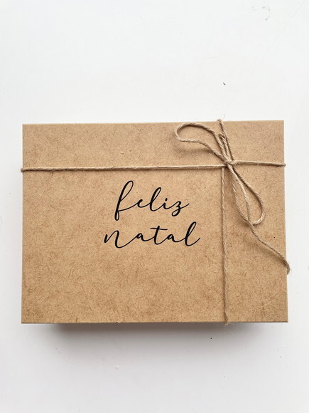 Caixa para Presente de Natal em Madeira 20cmx15cm