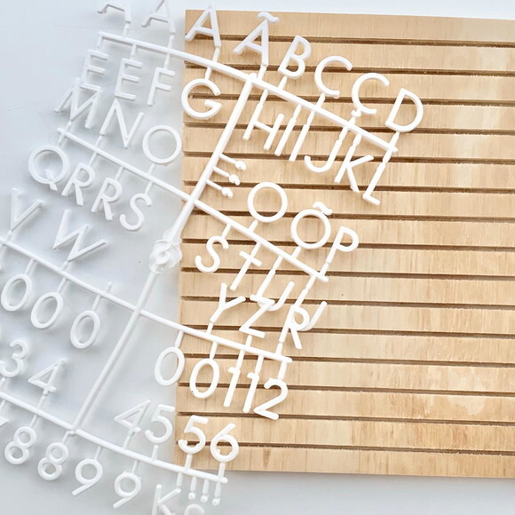 Cartela de Letras e Números para Painel Letterboard