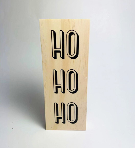 Placa Decorativa HoHoHo Vertical