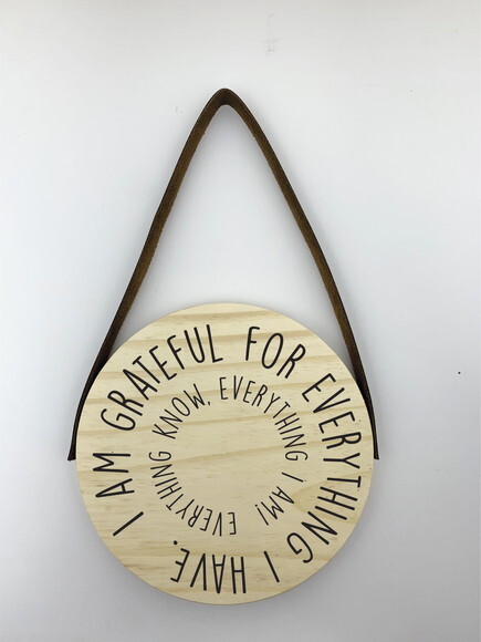 Quadro Placa Redonda Grateful 29cm