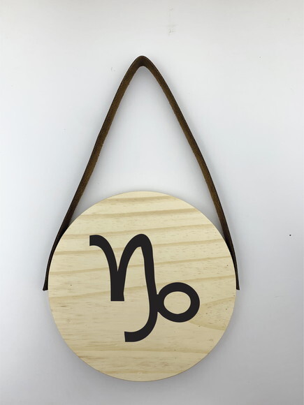 Quadro Placa Redonda Signo Capricórnio 14cm