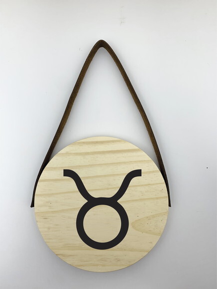 Quadro Placa Redonda Signo Touro 14cm