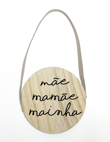 Quadro Redondo Dia Das Mães em Pinus Personalizado